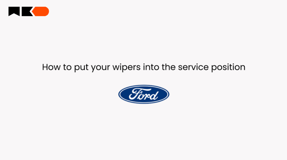 How to put your Ford wipers into the service position