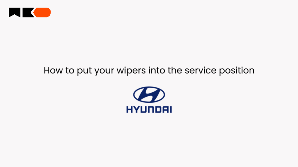 How to put your Hyundai wipers into the service position