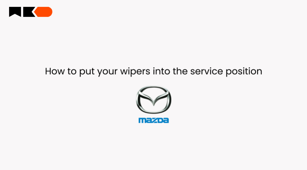 How to put your Mazda wipers into the service position