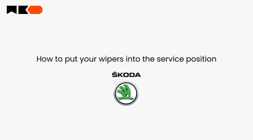 How to put your Skoda wipers into the service position