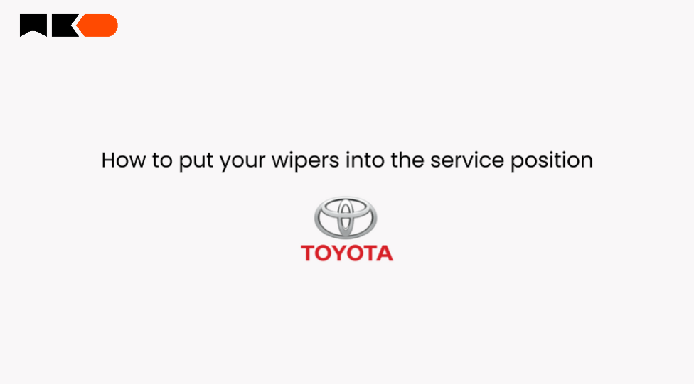 How to put your Toyota wipers into the service position