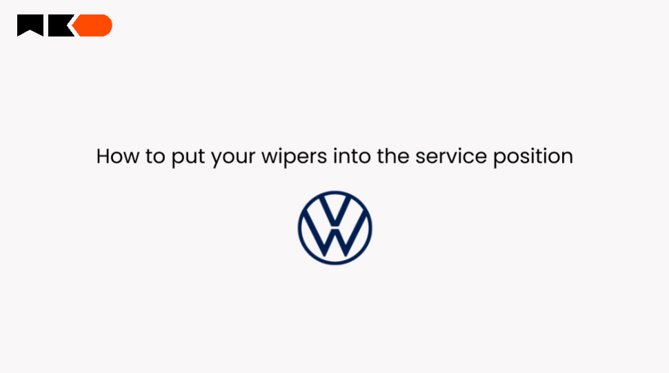 How to put your Volkswagen wipers into the service position
