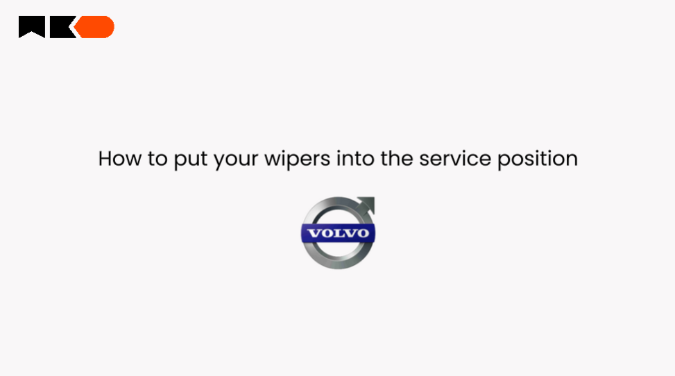 How to put your Volvo wipers into the service position